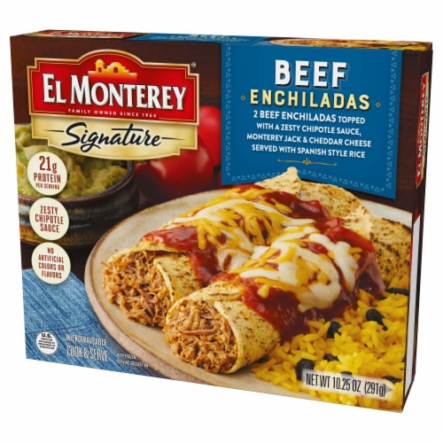 El Monterey® Signature Frozen Entrée Beef Enchiladas Perspective: top
