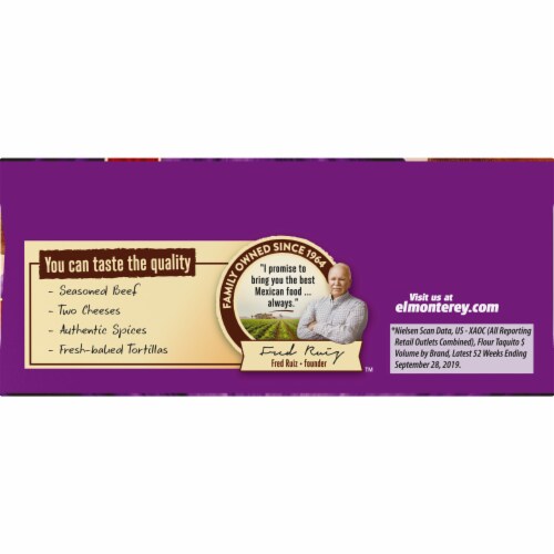 El Monterey® Extra Crunchy Taco Seasoned Beef & Cheese Taquitos Perspective: top
