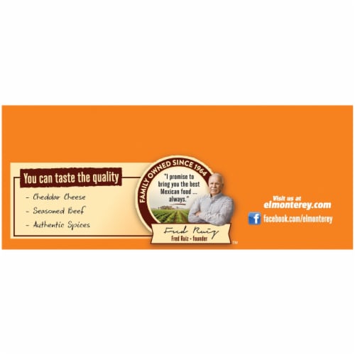 El Monterey® Extra Crunchy Nacho Cheese & Beef Mini Chimis Perspective: top