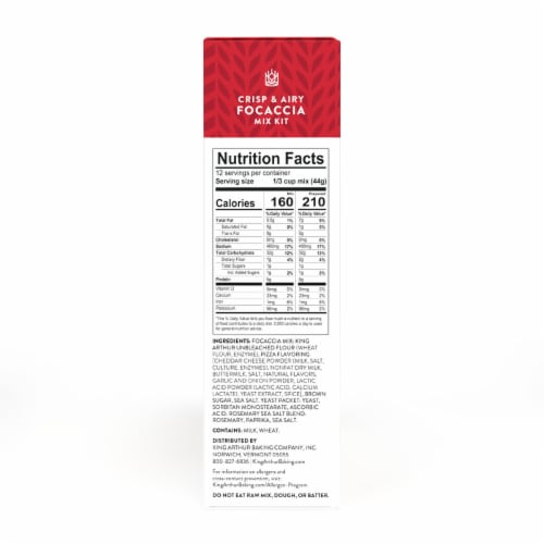 King Arthur Baking Company Crisp & Airy Focaccia Mix Kit 18.4 oz, Baking Mix, Ready in 1 hour Perspective: top