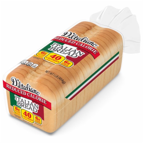 D'Italiano Reduced Calorie Italian Bread Perspective: top