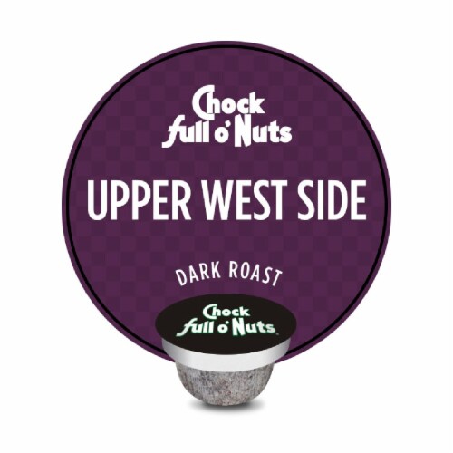 Chock Full o Nuts Coffee Upper West Side Dark Roast Single Serve Pods Perspective: top