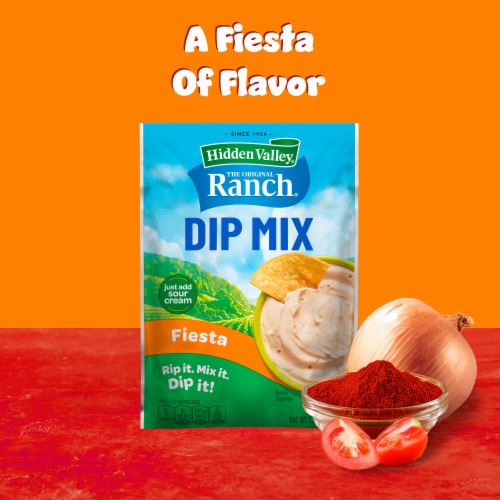 Hidden Valley Fiesta Ranch Dips Mix Packet Perspective: top