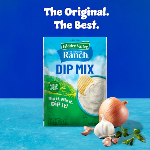 Hidden Valley Original Ranch Dips Mix Packets Perspective: top