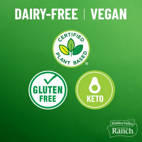 Hidden Valley The Original Ranch Vegan Plant Powered Dairy Free Ranch Dressing Perspective: top