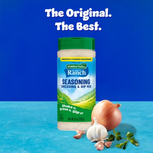 Hidden Valley Original Ranch Seasoning Dressing and Dip Mix for Quick Meals Perspective: top