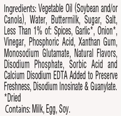 Hidden Valley Original Ranch Salad Dressing and Topping Perspective: top