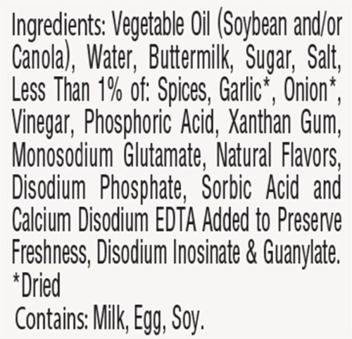 Hidden Valley Original Ranch Salad Dressing & Topping Perspective: top