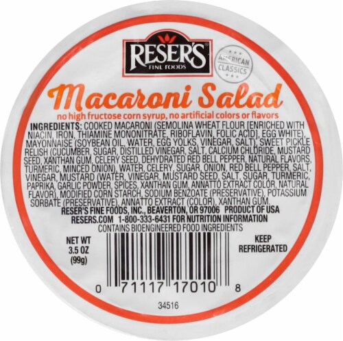 Reser's® Macaroni Salad Singles Perspective: top