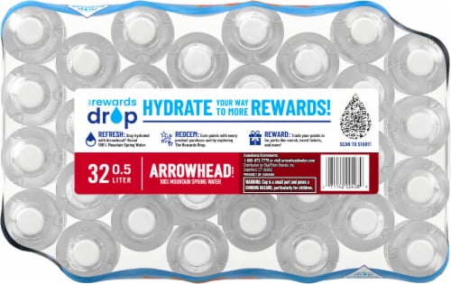 Arrowhead® Mountain Spring Bottled Water Perspective: top