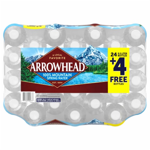 Arrowhead® Mountain Spring Bottled Water Perspective: top