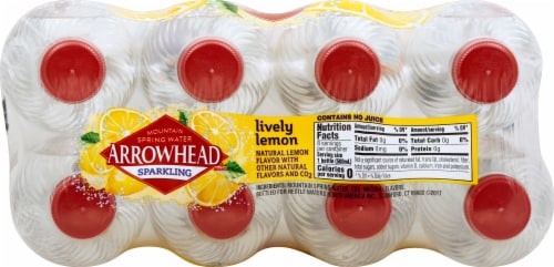 Arrowhead® Mountain Spring Lemon Flavored Sparkling Bottled Water Perspective: top