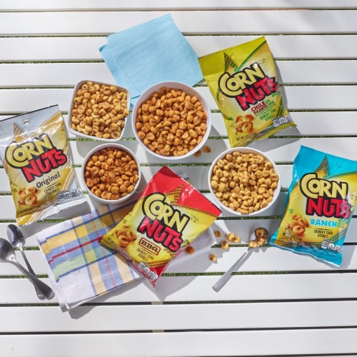 Corn Nuts ® Chile Picante con Limon Crunchy Corn Kernels Snack, 4 oz. Bag Perspective: top