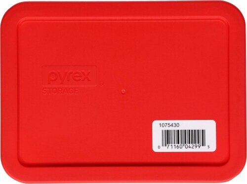 Pyrex® Covered Storage Dish - Clear/Red Perspective: top
