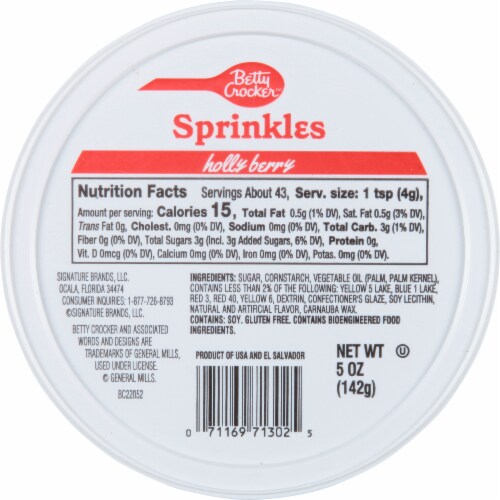 Betty Crocker™ Hollyberry Sprinkles Perspective: top