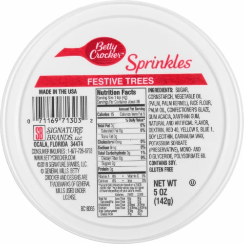 Betty Crocker™ Festive Trees Sprinkles Perspective: top