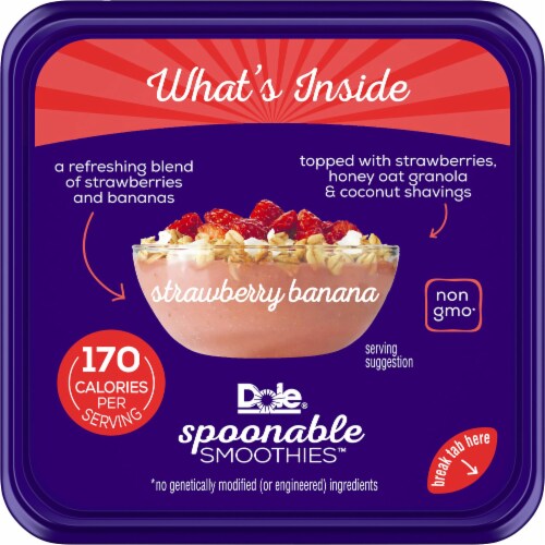 Dole® Strawberry Banana Spoonable Smoothie Perspective: top