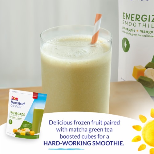 DOLE BOOSTED BLENDS® Energize Pineapple Mango Smoothie Frozen Fruit Perspective: top