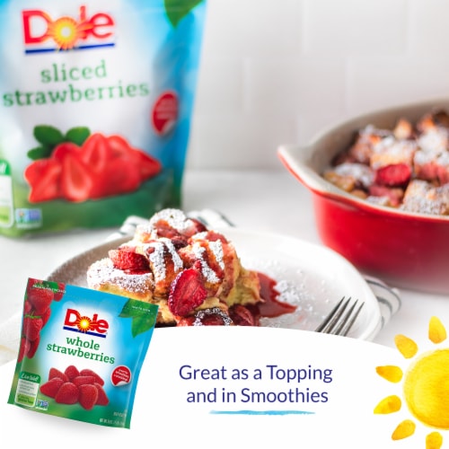 DOLE® Frozen Whole Strawberries Perspective: top