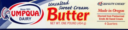 Umpqua Dairy Unsalted Sweet Cream Butter Sticks Perspective: top