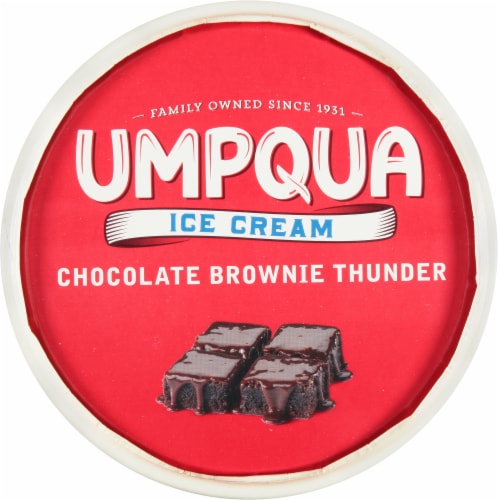 Umpqua Chocolate Brownie Thunder Ice Cream Tub Perspective: top