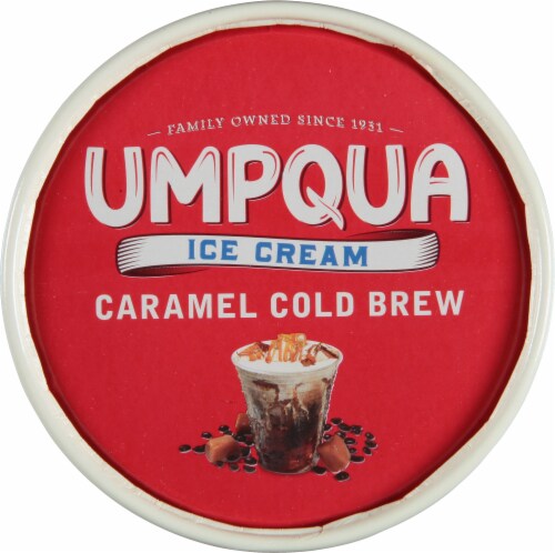 Umpqua Caramel Cold Brew Ice Cream Tub Perspective: top