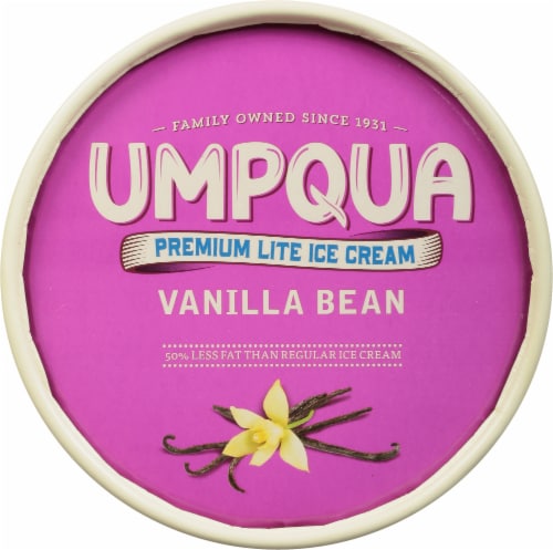 Umpqua Vanilla Bean Light Ice Cream Tub Perspective: top