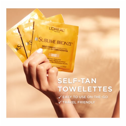 L'Oreal Paris Sublime Bronze Self-Tanning Towelettes Perspective: top