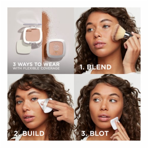 L'Oreal Paris True Match Super Blendable Oil-Free N3 Natural Buff Pressed Powder Perspective: top