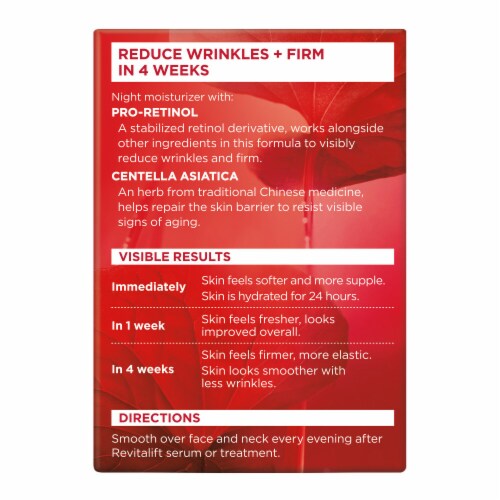 L'Oreal Paris Revitalift Night Face Moisturizer Anti-Wrinkle With Pro-Retinol & Centella Asiatica Perspective: top