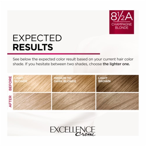 L'Oreal Paris Excellence Creme 8.5A Champagne Blonde Permanent Triple Care Hair Color Perspective: top