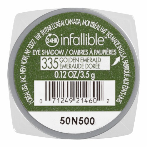 L'Oreal Paris Infallible Eye Shadow 24 Hour Waterproof 335 Golden Emerald Perspective: top