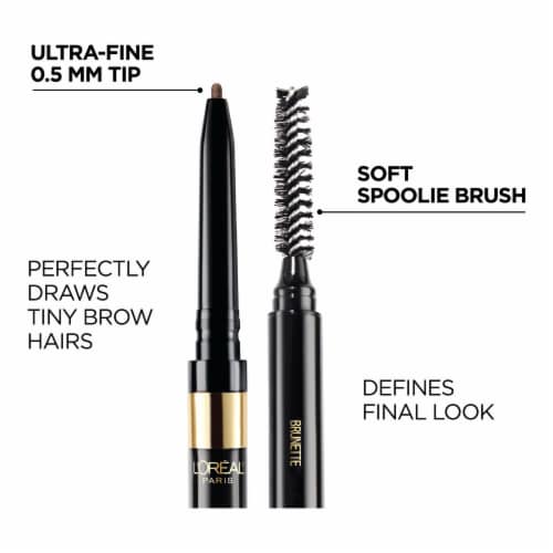 L'Oreal Paris Brow Stylist Definer Waterproof Dark Brunette Eyebrow Mechanical Pencil Perspective: top