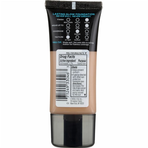 L'Oreal Paris Infallible 205 Natural Beige Pro-Glow Foundation Perspective: top