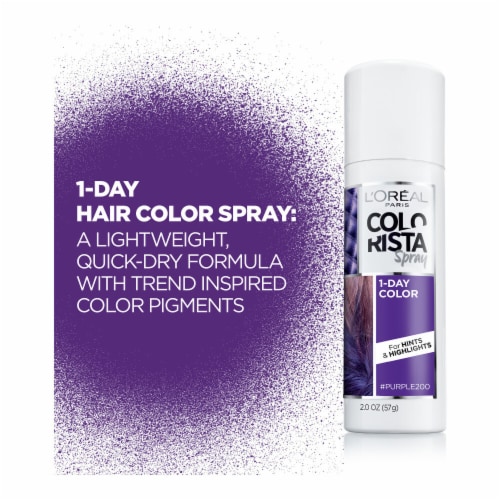 L'Oreal Paris Colorista PURPLE Hair Makeup Temporary 1-Day Hair Color Spray,   oz - Smith's Food and Drug