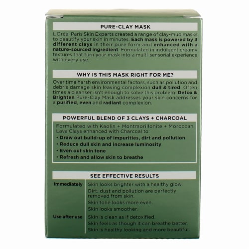 L'Oreal Paris Skin Expert Detox And Brighten Pure Clay Face Mask, 1.7 oz Perspective: top