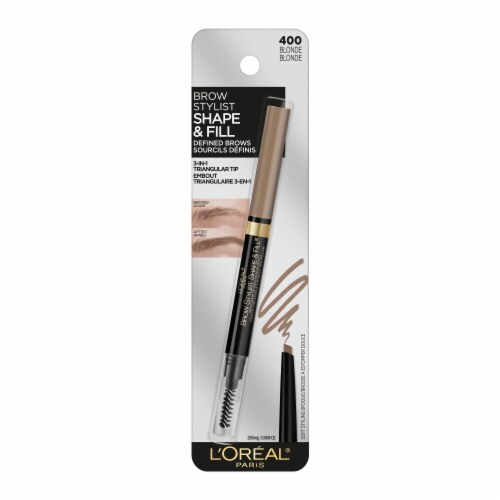 L'Oreal Paris Brow Stylist Shape And Fill Mechanical Eyebrow Pencil 400 Blonde Perspective: top