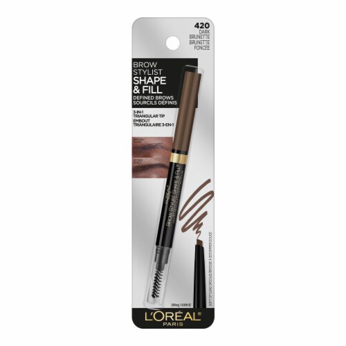 L'Oreal Paris Brow Stylist Shape And Fill Mechanical Eyebrow Pencil 420 Dark Brunette Perspective: top