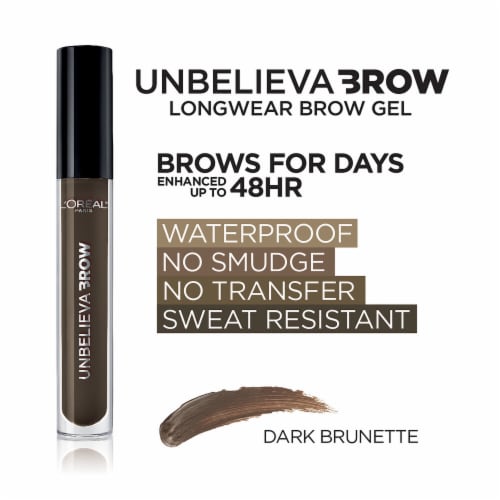L'Oreal Paris Unbelieva Brow Tinted Brow Gel Longwear Waterproof 575 Dark Brunette Perspective: top