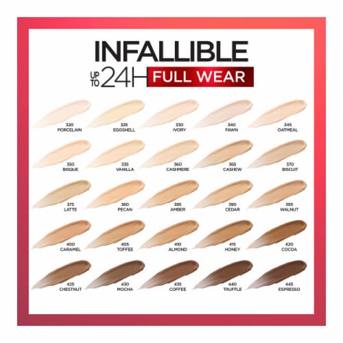 L'Oreal Paris Infallible Concealer Full Wear Full Coverage Waterproof 410 Almond Perspective: top