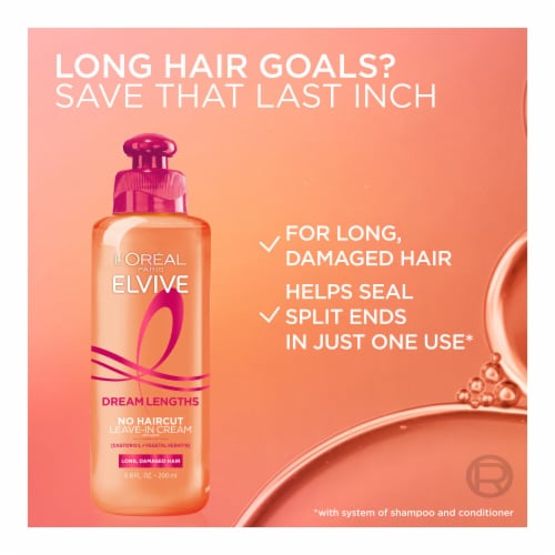 L'Oreal Paris Elvive Dream Lengths No Haircut Cream Leave In Conditioner Perspective: top