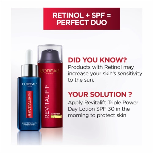 L'Oreal Paris Revitalift Triple Power Face Sunscreen with SPF 30, Hyaluronic Acid & Vitamin C Perspective: top