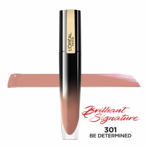 L'Oreal Paris Brilliant Signature Shiny Lip Stain 301 Be Determined Lipstick Perspective: top