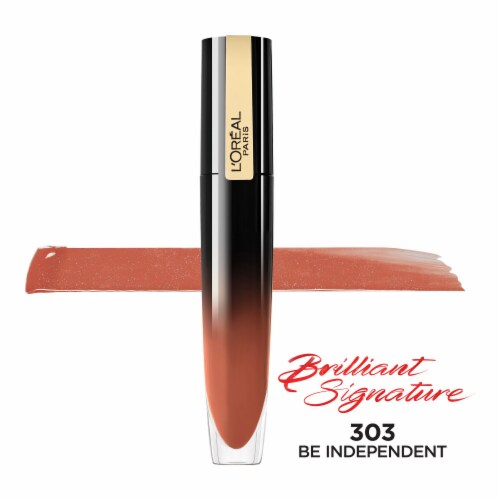 L'Oreal Paris Brilliant Signature Shiny Lip Stain 303 Be Independent Lipstick Perspective: top