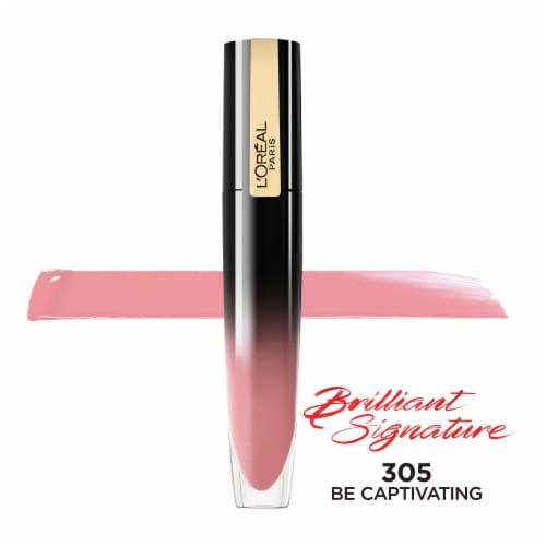 L'Oreal Paris Brilliant Signature Shiny Lip Stain 305 Be Captivating Lipstick Perspective: top