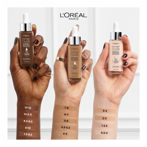 L'Oreal Paris True Match 3-4 Light Medium Hyaluronic Tinted Serum Foundation Perspective: top