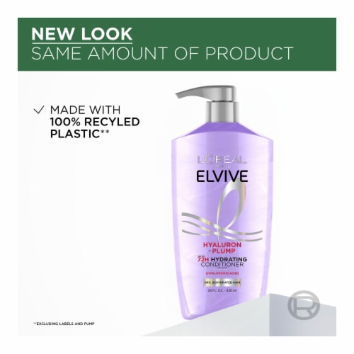 L'Oreal Paris Elvive Hyaluron Plump Hydrating Conditioner for Dry, Dehydrated Hair Perspective: top