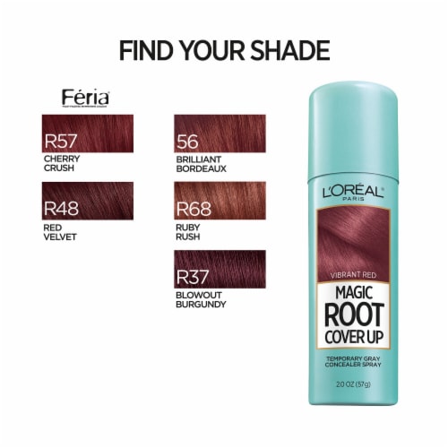 L'Oreal Paris Magic Root Cover Up Temporary Concealer Spray Bright Red Perspective: top