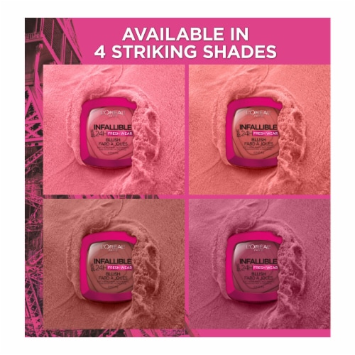 L'Oreal Paris Infallible Up to 24H Fresh Wear Soft Matte Blush Confident Pink Perspective: top