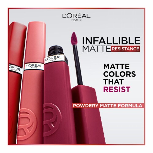 L'Oreal Paris Infallible Matte Resistance Liquid Lipstick 105 Breakfast in Bed Perspective: top